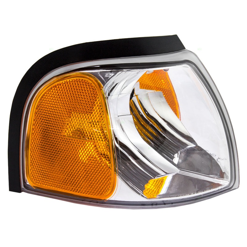 Brock Replacement Passengers Park Signal Corner Marker Light Lamp Lens Compatible with 01-10 Pickup Truck 1F7051121