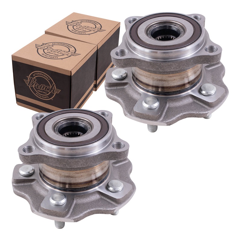 Brock Replacement Rear Hub Bearing Assemblies Set Compatible with 14-20 Highlander AWD Highlander Hybrid AWD