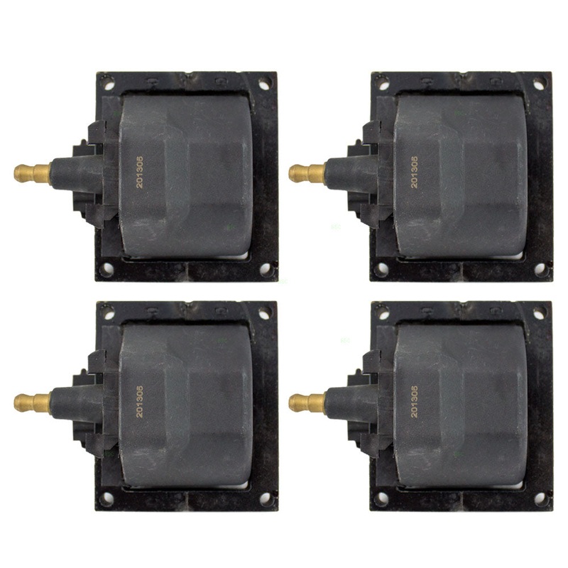 Brock Replacement 4 Pc Set Ignition Spark Plug Coils Compatible with 1985-1986 Firebird Camaro Cavalier Celebrity Cimarron Somerset Regal 4 cyl 12498334