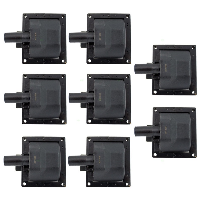 Brock Replacement 8 Pc Set Ignition Spark Plug Coils Compatible with 1996-2002 Experss Savana 1996-2000 C/K Pickup Truck Tahoe 8 cyl