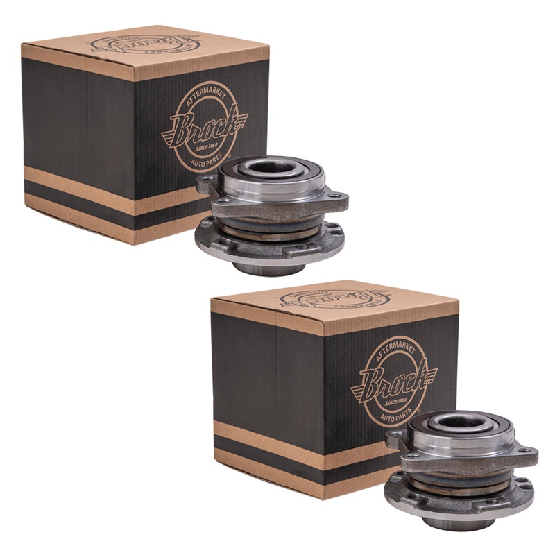 Brock Replacement Front Set Hub Bearing Assemblies Compatible with 2014-2020 Cherokee w/Off Road Package