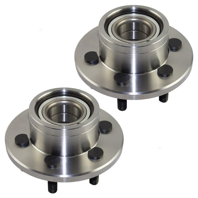Brock Replacement Pair Set Front Wheel Hub Bearings Compatible with Dakota Durango w/Rear-Wheel Drive & Rear Wheel ABS 52009528AE