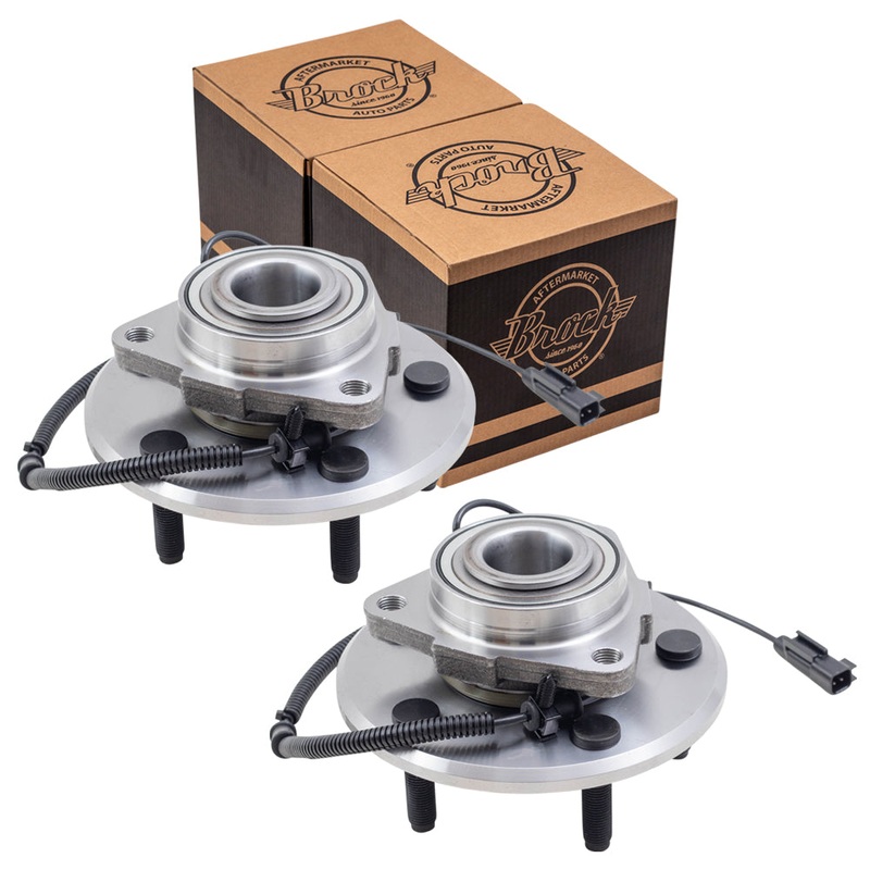 Front Driver and Passenger Side Hub and Bearing Assemblies for 13-18 RAM 1500
