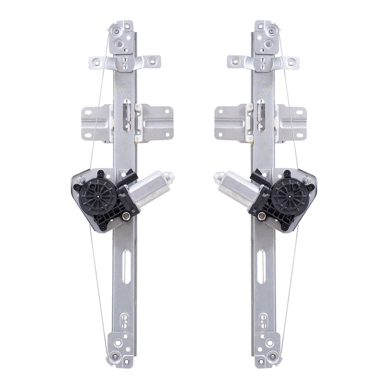 Brock Replacement Front Driver and Passenger Side Power Window Regulator with Motor-2 Pin Connector Without One Touch Set Compatible with 07-12 Acadia