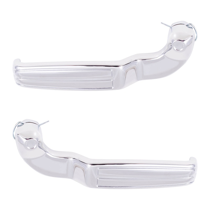 Brock Replacement Set Front Inside Chrome Door Handles Compatible with El Camino Impala Nova Cutlass Firebird GTO Ventura 7743521 7743520