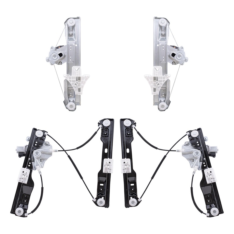 Brock Aftermarket Replacement Driver Left Passenger Right Power Window Regulator with Motor 4 Piece Set Compatible with 2012-2013 Buick Verano