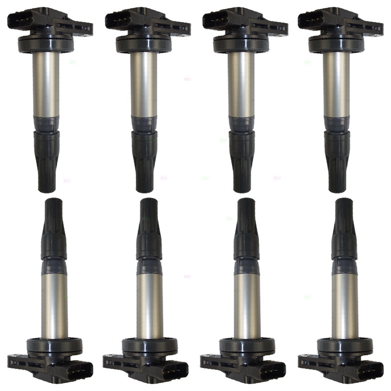 Brock Replacement 8 Piece Set Ignition Spark Plug Coils Compatible with S-Type Super V8 Vanden Plas X Type LR3 Range AJ810445