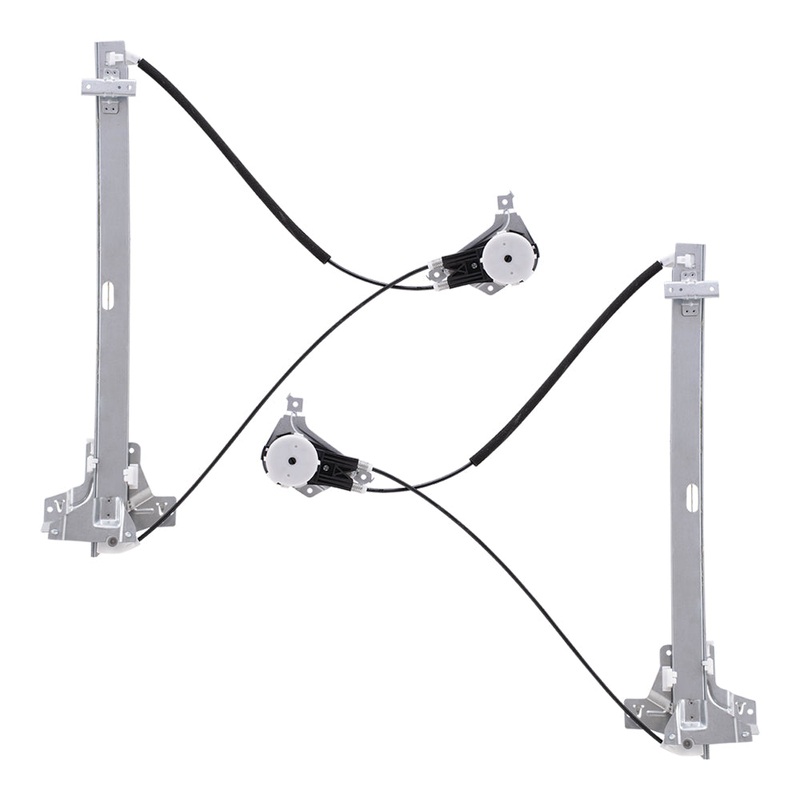 Brock Replacement Driver and Passenger Front Manual Window Lift Regulators Compatible with 1992-2014 E-Series 2015-2016 E350 Van