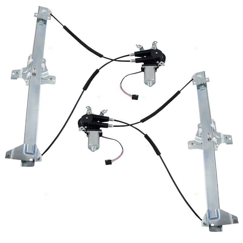 Brock Replacement Driver and Passenger Front Power Window Lift Regulators & Motor Assemblies Compatible with 1992-2016 E-Series Van 9C2Z1523201A 9C2Z1523200A