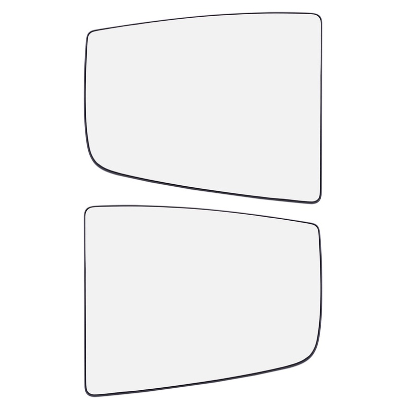 Brock Replacement Driver and Passenger Side Upper Tow Mirrors Glass & Base without Heat Compatible with 2015-2020 Transit