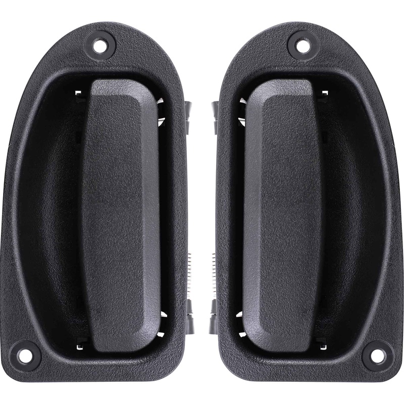 Brock Replacement Pair Set Rear Outside Exterior 3rd Third Textured Door Handles Compatible with 98-11 Ranger Extended Cab Pickup FO1552100 FO1553100