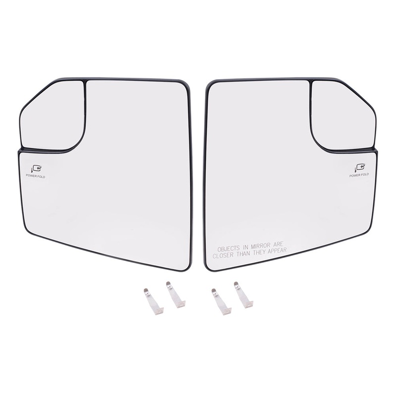 Brock Aftermarket Replacement Driver Left Passenger Right Mirror Glass and Base with Heat-Blind Spot Detection-Memory without Auto Dim Compatible with 2015-2020 Ford F-150