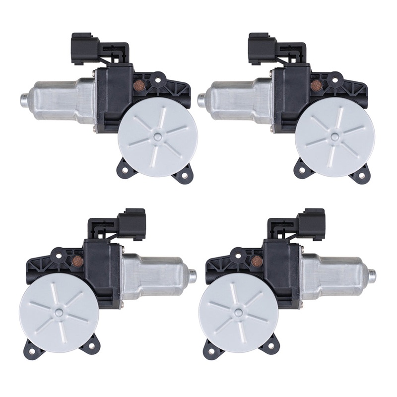 Brock Aftermarket Replacement Driver Left Passenger Right Power Window Lift Motor 4 Piece Set with 6 Pin Connector and One-touch Open/Close Compatible with 2012-2018 Ford Focus