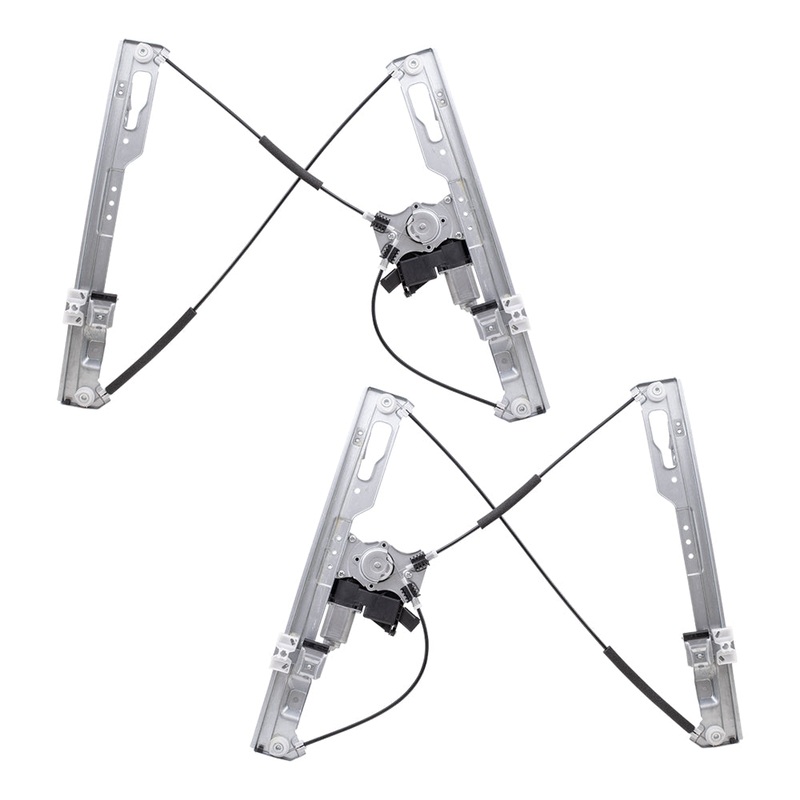 Brock Aftermarket Replacement Part Front Driver & Passenger Side Power Window Regulators with Motor Set Compatible with 2011-2014 Ford F-150