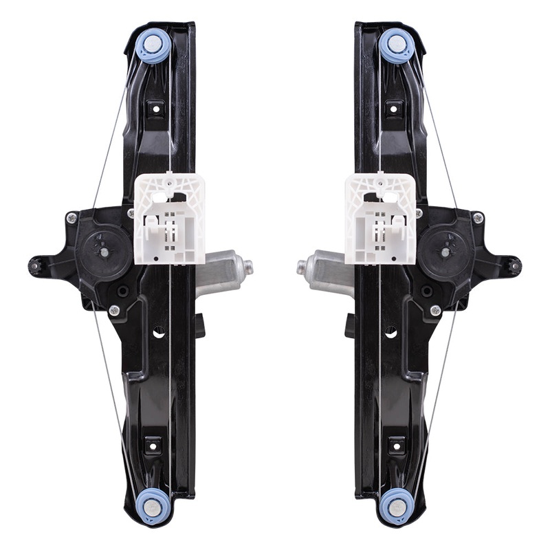Brock Aftermarket Replacement Rear Driver Left Passenger Right Power Window Regulator Set with Motor-2 Pin Connector and One-Touch Open Compatible with 2012-2018 Ford Focus