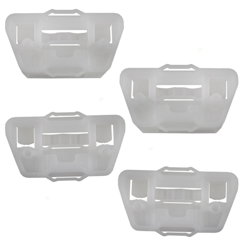 Brock Replacement 4 Piece Set of Driver and Passenger Front Power Window Lift Regulator Glass Guide Clips Compatible with 00-06 S-Type LS 00-07 Focus