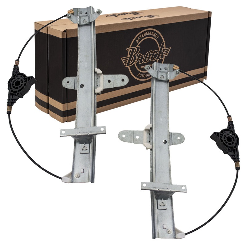 Brock Replacement Driver and Passenger Rear Power Window Lift Regulators Compatible with 1992-2011 Crown Victoria Grand Marquis
