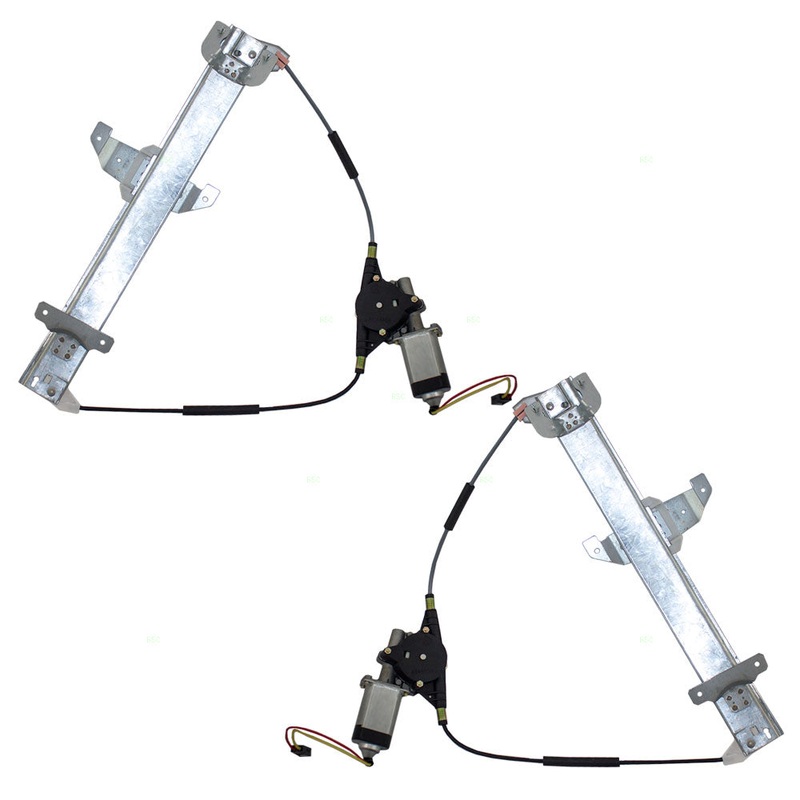 Brock Replacement Driver and Passenger Rear Power Window Regulators & Motors Assemblies Compatible with 1994 Town Car