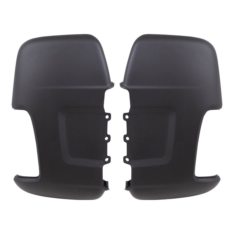 Brock Replacement Driver and Passenger Side Long Mirror Arm Covers Textured Black Compatible with 2015-2020 Transit