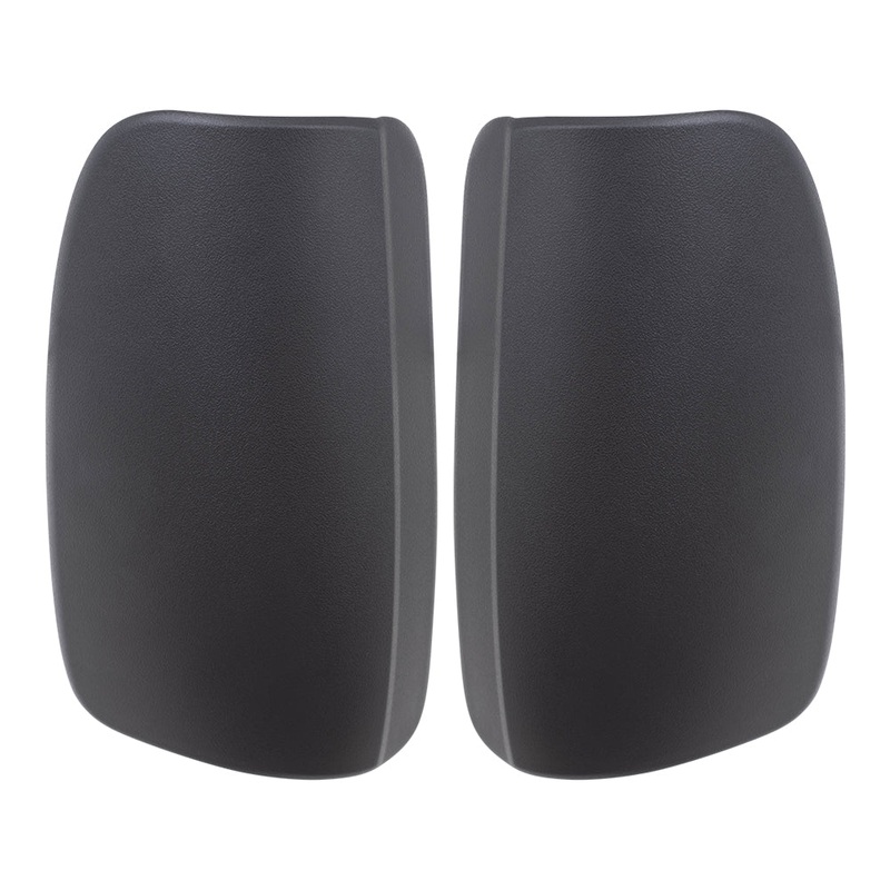 Brock Replacement Driver and Passenger Side Long Mirror Arm Turn Signal Hole Covers Textured Black Compatible with 2015-2020 Transit
