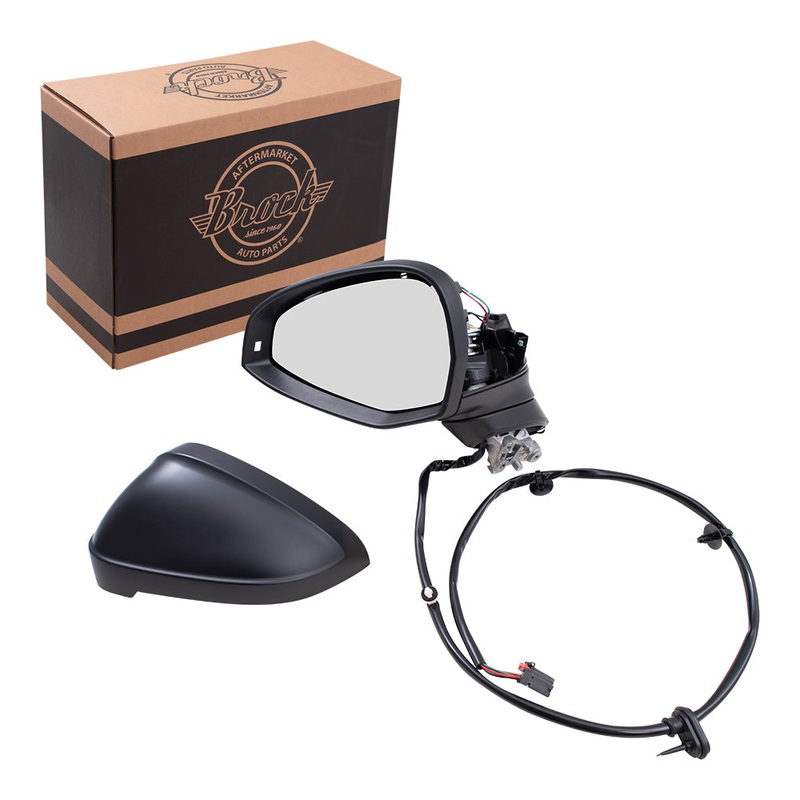 Brock Replacement Driver Side Power Mirror w/ Heat Signal Compatible with 17-19 A4 17-19 A4 Allroad 18-19 S4