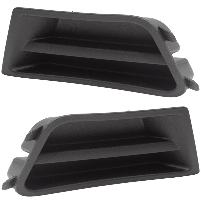 Brock Replacement Pair Set Front Bumper Fog Light Cover Inserts Compatible with 10-12 Mustang WITHOUT fog lamps FO1038137 FO1039137 AR3Z17E811AA AR3Z17E810AA
