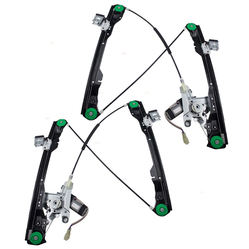 Brock Replacement Pair Set Front Power Window Lift Regulators w/ Motors Assemblies Compatible with 2008-2011 Focus Sedan 8S4Z5423395AA 8S4Z5423200BA