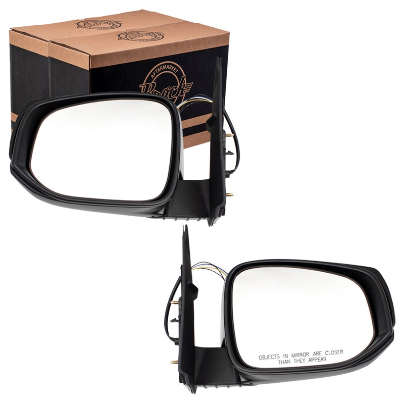 Brock Replacement Pair Set Power Side View Mirrors Heated Compatible with 2016-2018 Tacoma Pickup Truck 8794004230 8791004220