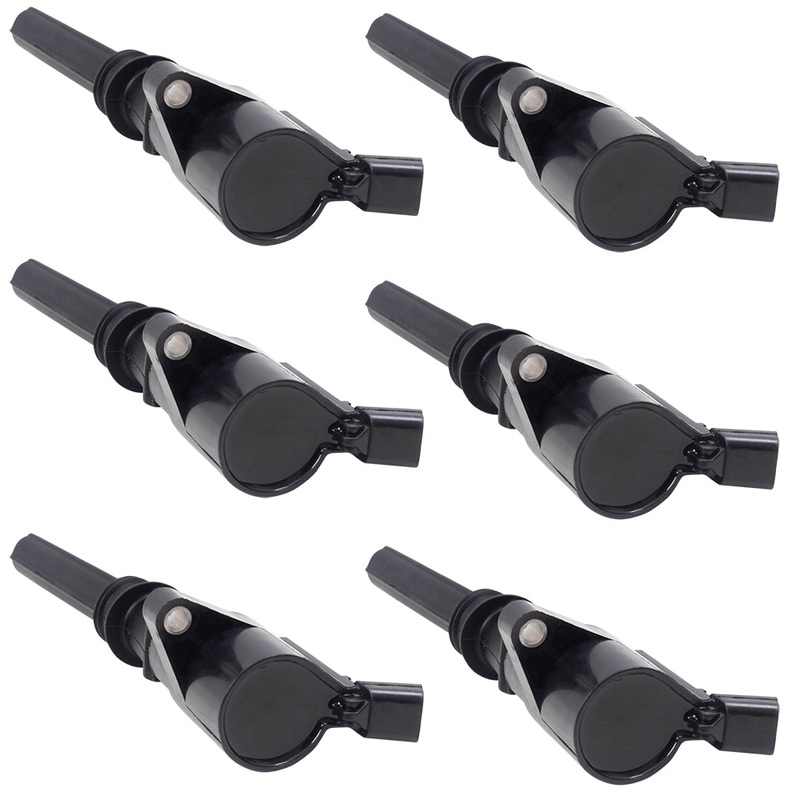Brock Replacement Set of 6 Ignition Spark Plug Coil Compatible with 2000-2003 Ford F-150