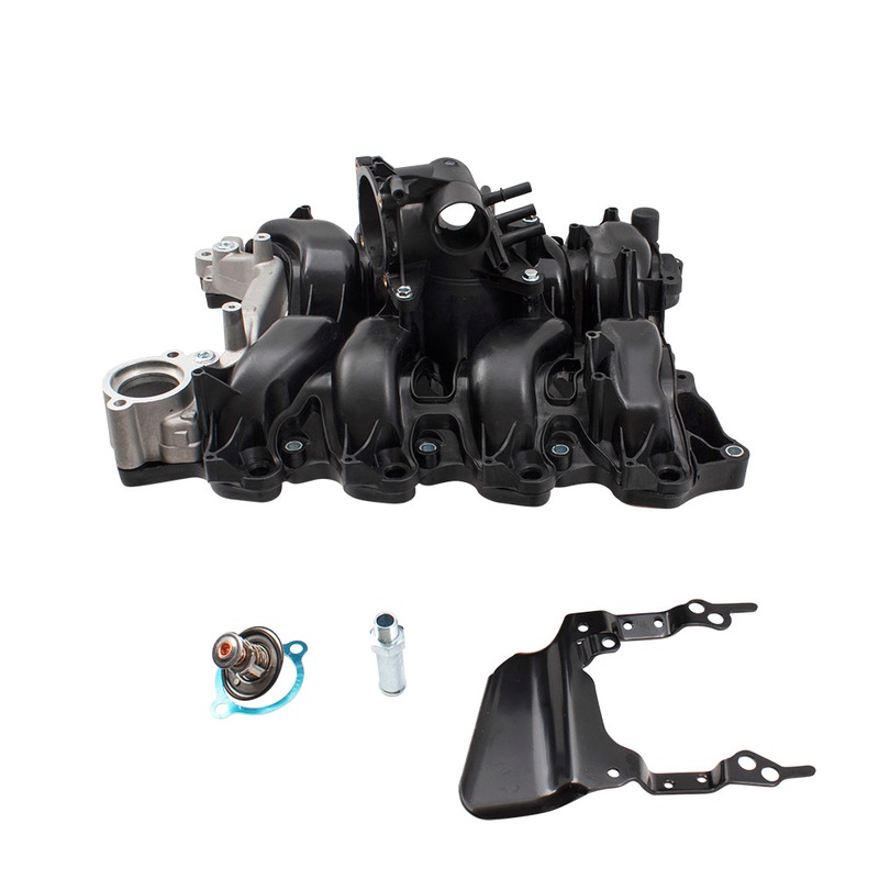 Brock Replacement Upgraded Design Upper Intake Manifold w/ Thermostat Gaskets & Hardware Kit Compatible with F150 Pickup & E-Series Van 4.6L 9L3Z9424E