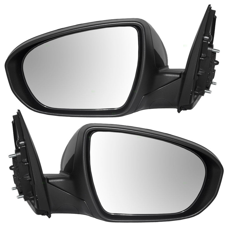 Brock Replacement Driver and Passenger Power Side View Mirrors Heated Signal Power Folding Compatible with 2012-2013 Optima 876104C020 876204C020