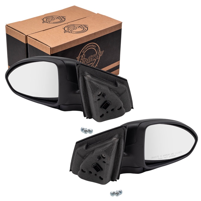 Brock Replacement Driver and Passenger Set Power Side Door Mirrors Textured Black Compatible with 11-15 Cruze 16 Cruze Limited