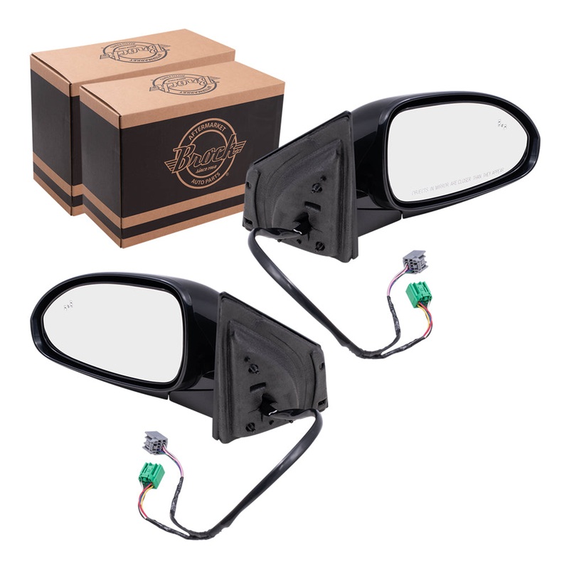 Brock Replacement Driver’s and Passenger’s Power Mirrors Manual Folding Heated w/ Signal BSD Memory Compatible with 13-17 Enclave