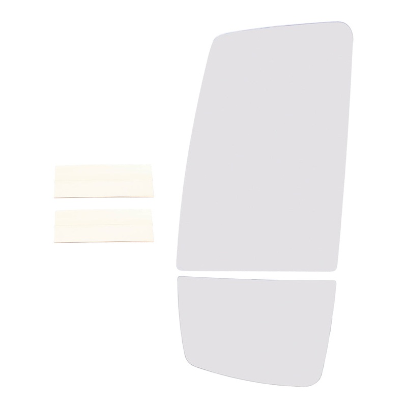 Brock Replacement Driver Side Upper and Lower Tow Mirror Glass Set without Heat Compatible with 2016-2019 F-650 SD & 2016-2019 F-750 SD