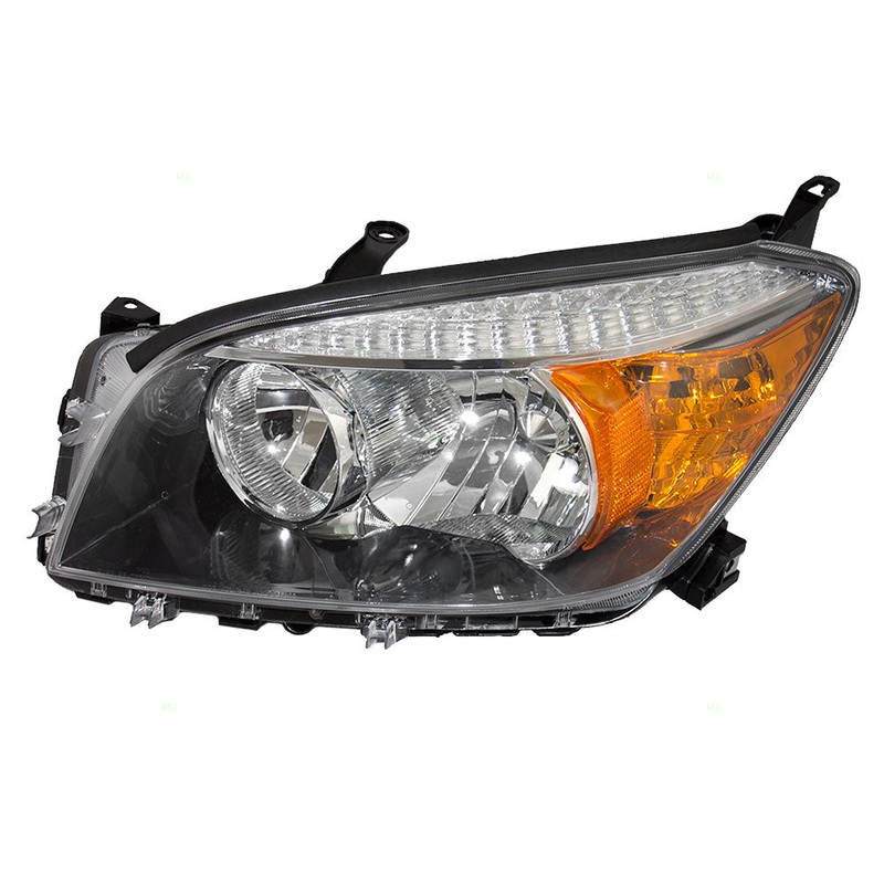 Brock Replacement Drivers Headlight Headlamp Unit w/ Black Bezel Compatible with RAV4 8117042371