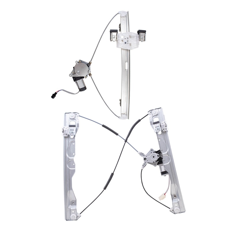Brock Replacement Front and Rear Passenger Side Power Window Regulators with Motor Compatible with 2009-2010 F-150/Lobo