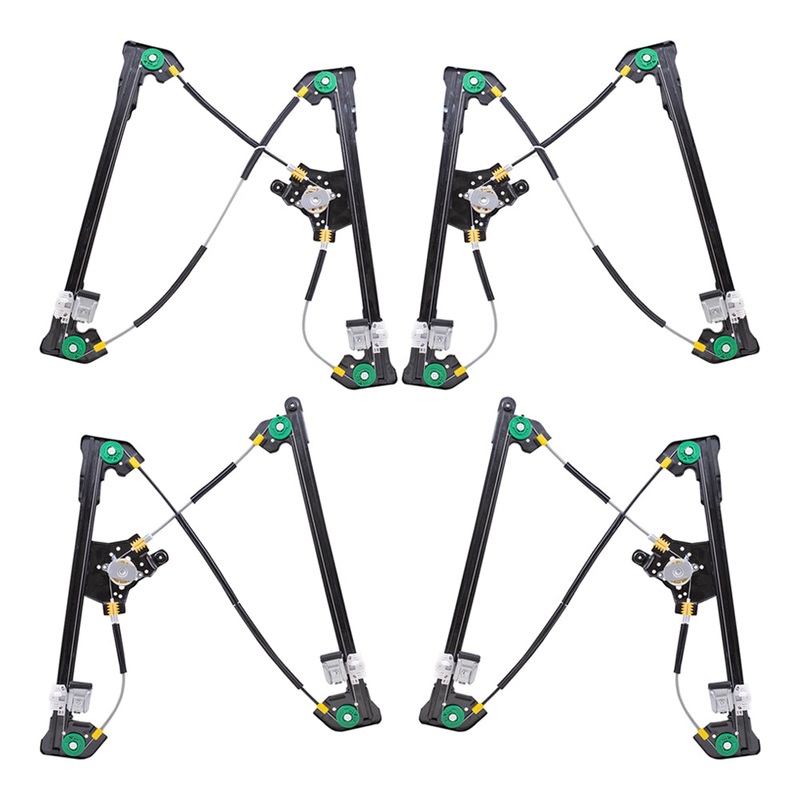 Brock Replacement Front and Rear Power Window Regulators Without Motor 4 Piece Set Compatible with 2004-2008 F-150/Lobo & 2006-2008 Mark LT