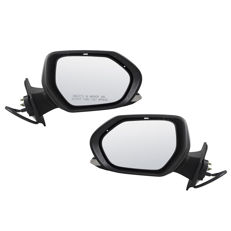 Brock Replacement Pair Set Power Side View Mirrors Heated Compatible with 16-18 Prius & Prime 87945-47060-C0 128-65526AR