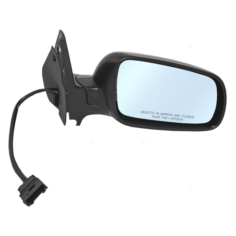 Brock Replacement Passenger Side Power Mirror Paint to Match Black with Heat and Blue Glass without Memory Compatible with 1999-2005 A4 1999-2007 Golf 1J1 857 508 K0 1C