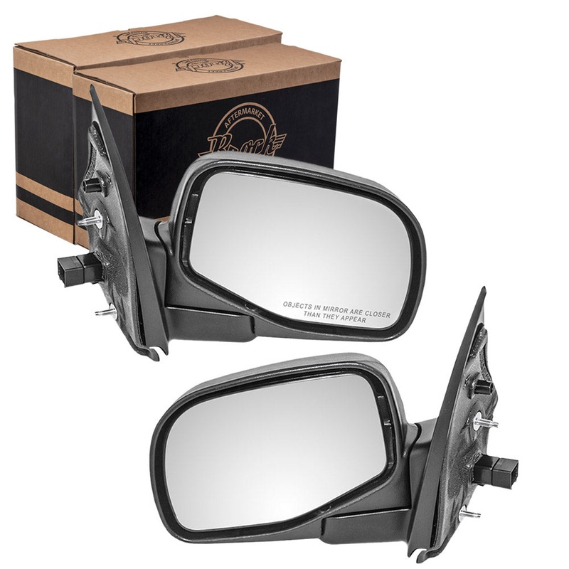 Driver and Passenger Power Side View Mirrors with Puddle Lamp Textured Replacement for 2002-2005 Explorer Mountaineer