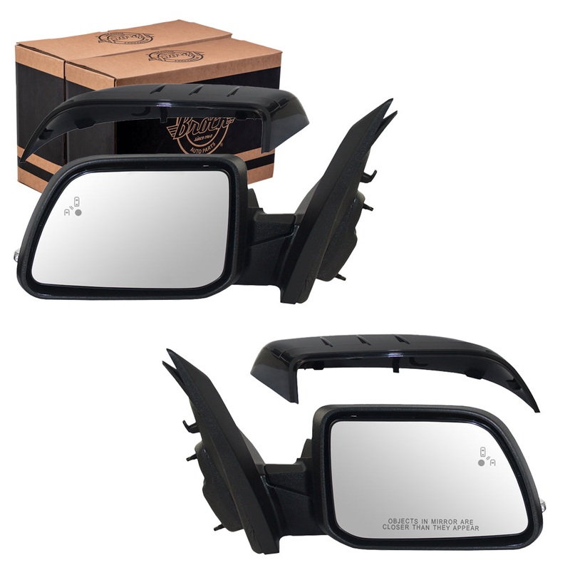 Pair Set Power Side Mirrors Heated Memory Signal Puddle Lamp w/ Blind Spot Detection Replacement for 11-14 Edge CT4Z17683EAPTM CT4Z17682EAPTM