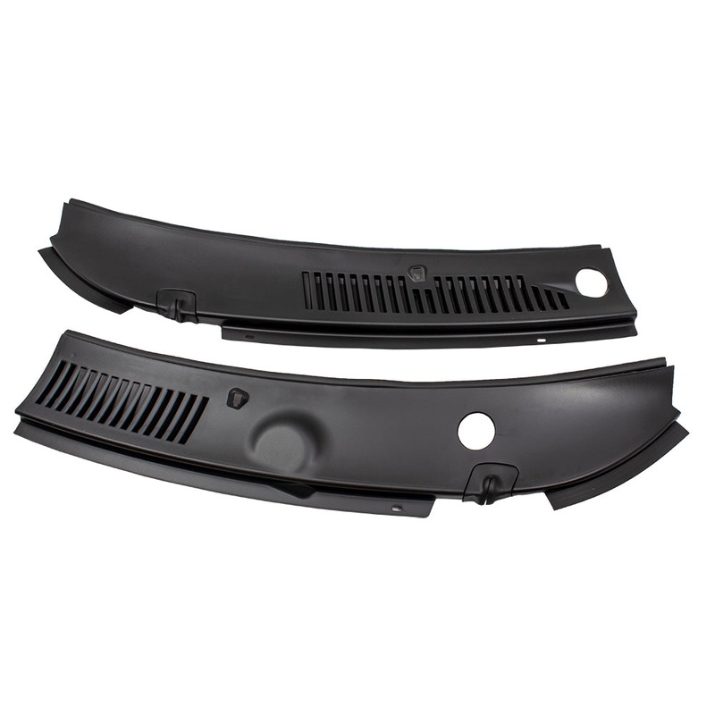 Brock Replacement IMPROVED 2-Piece Windshield Wiper Cowl Grille Vent Cover Panel Hood Assembly Replacement for 99-04 Mustang 3R3Z6302228AAA