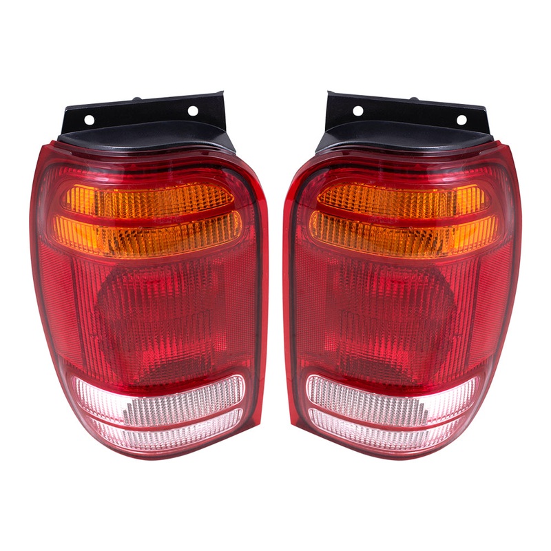 Brock Aftermarket Replacement Driver Left Passenger Right Combination Tail Light Unit Set Compatible with 1998-2001 Ford Explorer