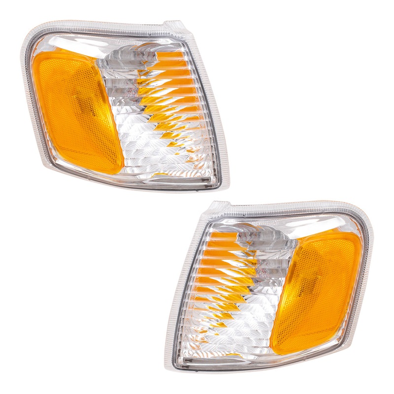 Brock Replacement Driver and Passenger Park Signal Corner Marker Lights Compatible with 01-05 Explorer Sport & Sport Trac Pickup Truck