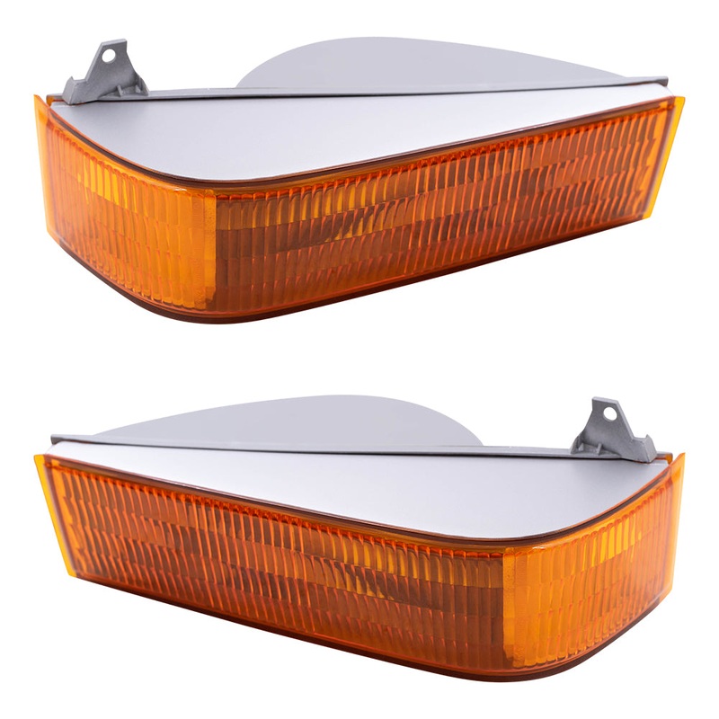 Brock Replacement Driver and Passenger Park Signal Front Marker Lights Lamps Compatible with 91-94 Explorer Ranger Bronco II