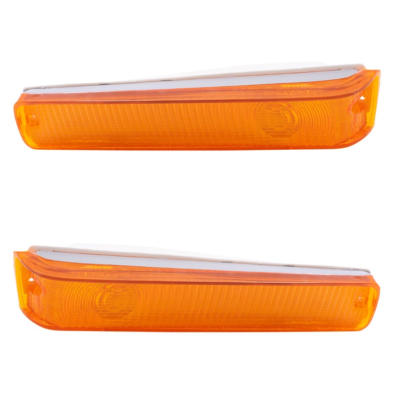 Brock Replacement Driver and Passenger Park Signal Side Marker Lights Lamps Compatible with 1978-1979 F150 F250 F350 Pickup Truck Bronco