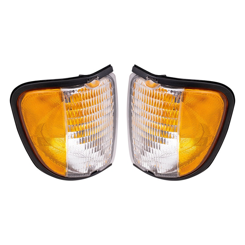 Brock Replacement Driver and Passenger Signal Side Marker Lights Lamps Compatible with 1992-2007 E-Series Van