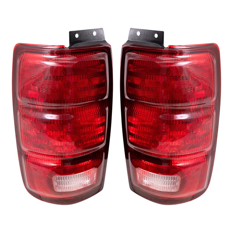 Brock Replacement Driver and Passenger Taillights Tail Lamps Compatible with 1997-2002 Expedition F75Z13405AC F75Z13404AC