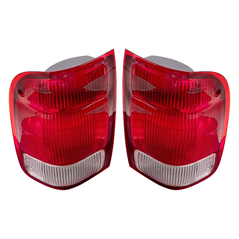 Brock Replacement Driver and Passenger Taillights Tail Lamps Compatible with 2000 Ranger Pickup Truck YL5Z13405AA YL5Z13404AA