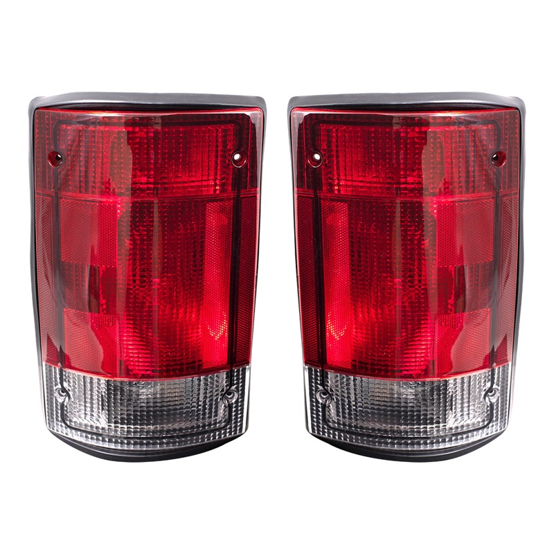 Brock Replacement Driver and Passenger Taillights Tail Lamps Compatible with 2004-2014 E150 E250 E350 E450 Van 5C2Z13405AA 5C2Z13404AA